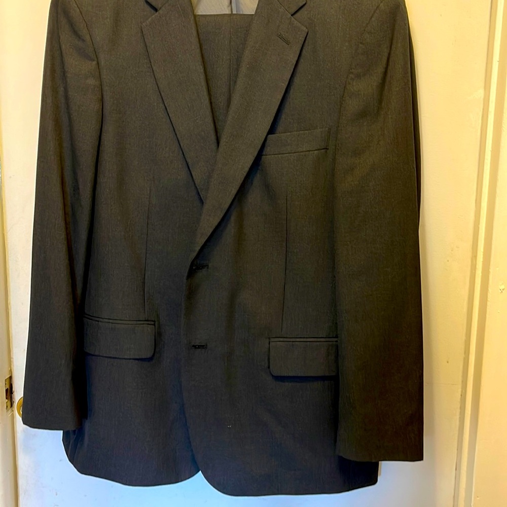 Men’s Bert Pulitzer Suit in dark gray.